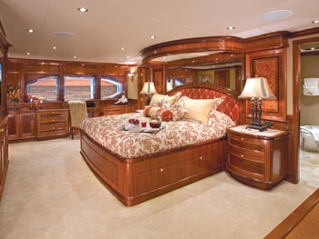 150' Excellence yacht master bedroom