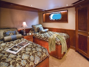 150' Excellence yacht twin bedroom