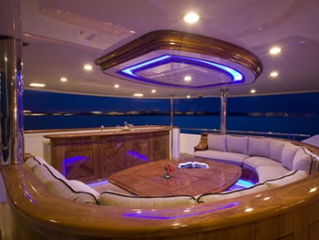 150' Excellence yacht deck seating